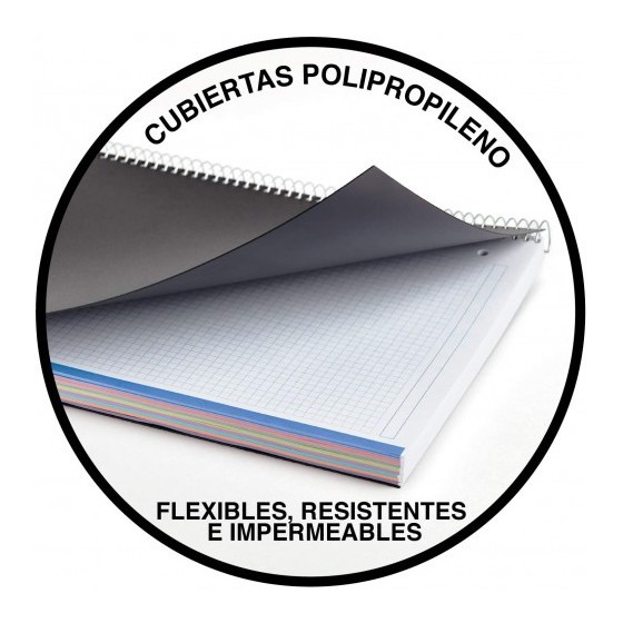 CUADERNO 100% RECICLADO NB-4 A5 120HOJAS TAPAS POLIPROPILENO MIQUELRIUS 6039