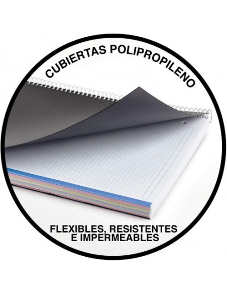 CUADERNO 100% RECICLADO NB-4 A5 120HOJAS TAPAS POLIPROPILENO MIQUELRIUS 6039