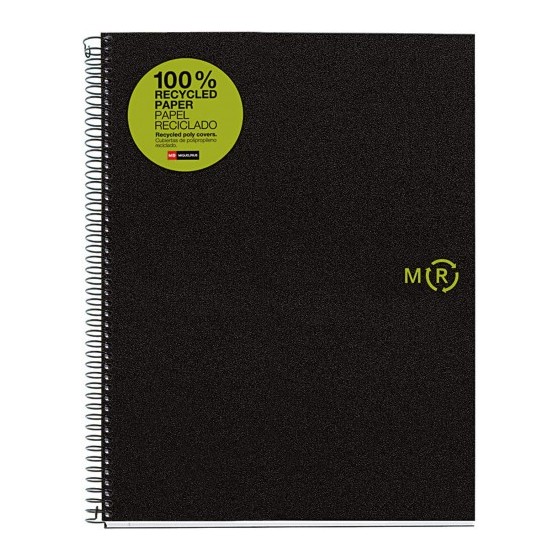 CUADERNO 100% RECICLADO NB-4 A4 120HOJAS TAPAS POLIPROPILENO MIQUELRIUS 6038