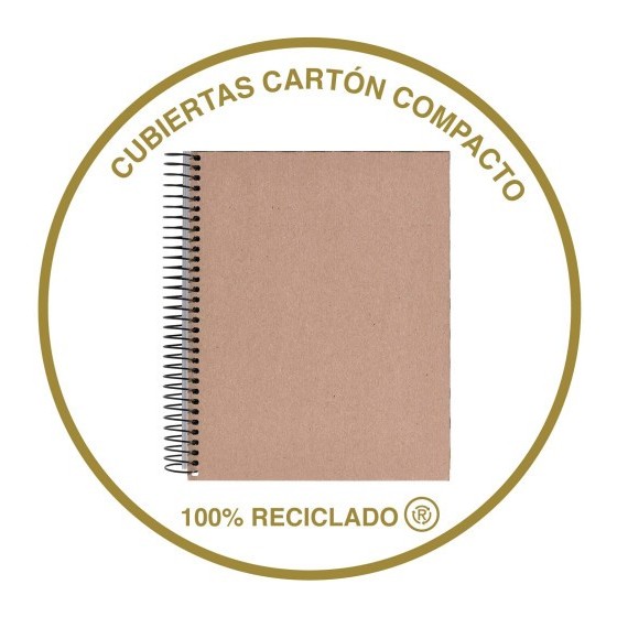 CUADERNO 100% RECICLADO NB-4 A4 120HOJAS ECOAZUL MIQUELRIUS 6083