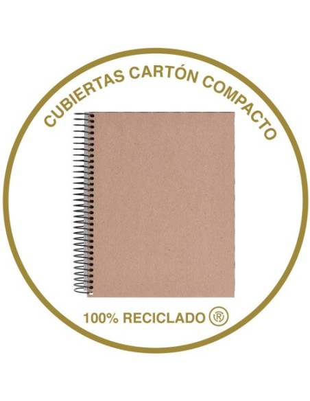 CUADERNO 100% RECICLADO NB-4 A4 120HOJAS ECOAZUL MIQUELRIUS 6083