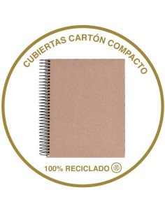 CUADERNO 100% RECICLADO NB-4 A4 120HOJAS ECOGRIS MIQUELRIUS 6082 2
