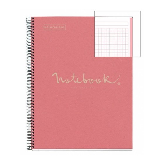 CUADERNO 100% RECICLADO NB-1 A4 80HOJAS ECOROSA EMOTIONS MIQUELRIUS 6093