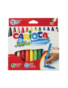 CAJA 12 ROTULADORES JUMBO COLORES SURTIDOS CARIOCA 40569