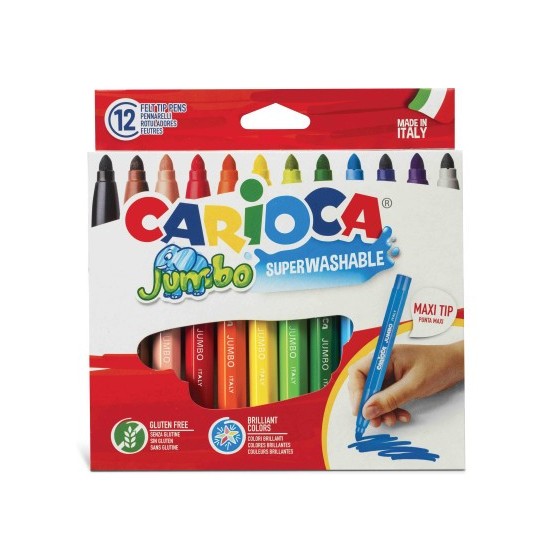 CAJA 12 ROTULADORES JUMBO COLORES SURTIDOS CARIOCA 40569