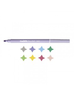 CAJA PVC 8 ROTULADORES PASTEL CARIOCA 43032 2