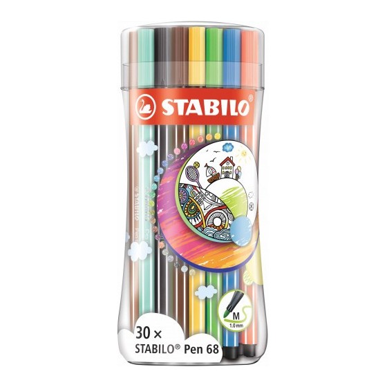 STABILO Pen 68 rotulador Medio Multicolor 30 pieza(s)
