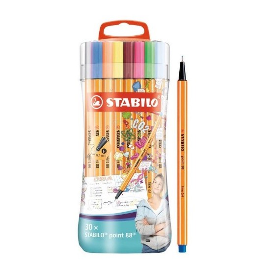 STABILO Point 88 rotulador de punta fina Fino Multicolor 30 pieza(s)