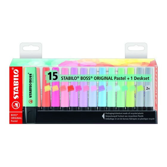 ESTUCHE DESKJET 15 BOSS COLORES PASTEL SURTIDOS STABILO 7015-02-5