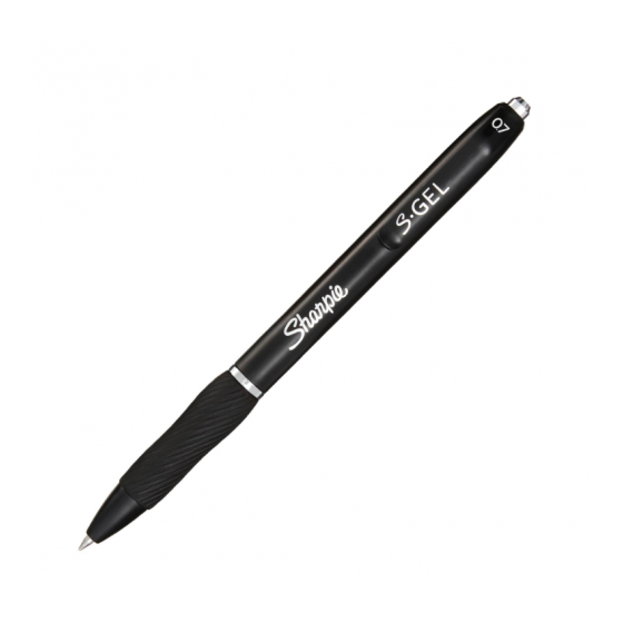 Sharpie S-Gel Bolígrafo de gel de punta retráctil Negro 12 pieza(s) (x12 unidades)