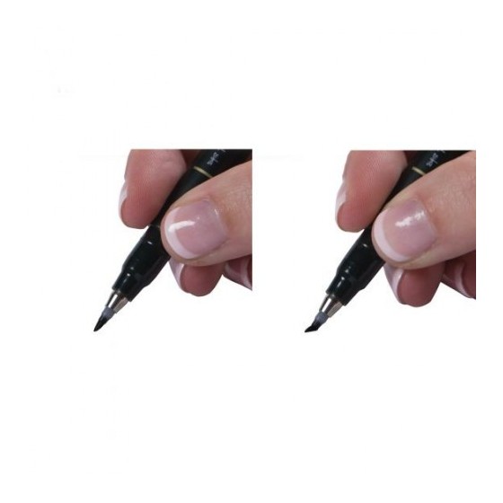 ESTUCHE 6 ROTULADORES FUDENOSUKE BASE AGUA PUNTA ELÁSTICA DURA. COLORES NEÓN (1 U. X COLOR). TOMBOW WS-BH-6P