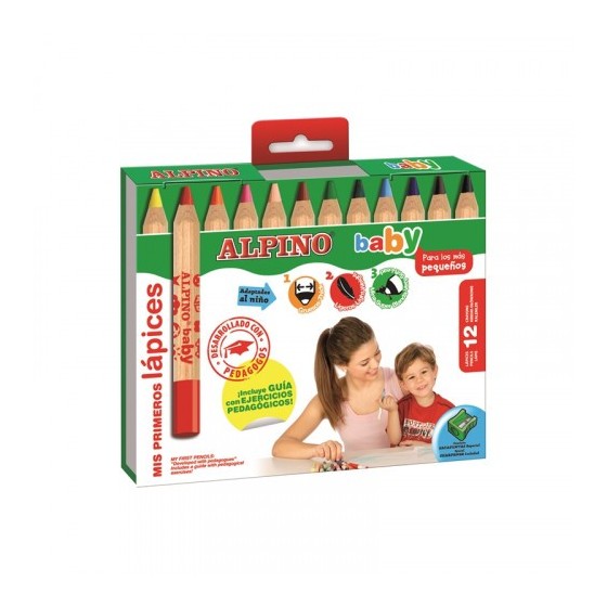 ESTUCHE 12 LÁPICES DE COLORES PARA BEBÉS ALPINO AL000177