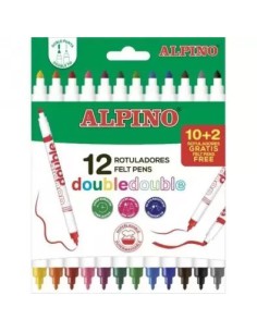 CAJA 10+2 ROTULADORES DE COLORES DOBLE PUNTA ALPINO AR002013N