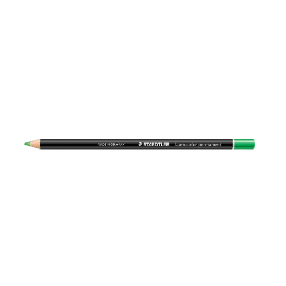 LAPIZ ESPECIAL LUMOCOLOR PERMANENT GLASOCHROM 108 20, VERDE STAEDTLER 108 20-5 (x12 unidades)
