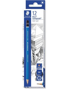 LAPIZ GRAFITO MARS LUMOGRAPH 100, GRAD. 8H STAEDTLER 100-8H (x12 unidades) 2