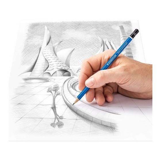 LAPIZ GRAFITO MARS LUMOGRAPH 100, GRAD. 8H STAEDTLER 100-8H (x12 unidades)