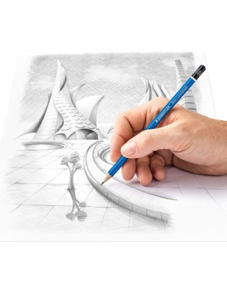 LAPIZ GRAFITO MARS LUMOGRAPH 100, GRAD. 10H STAEDTLER 100-10H (x12 unidades)