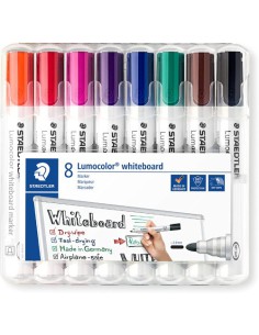 ESTUCHE 8 PZAS LUMOCOLOR WHITEBOARD MARKER 351, SURT. STAEDTLER 351 WP8