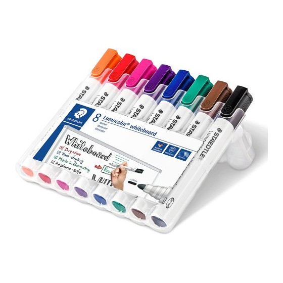 ESTUCHE 8 PZAS LUMOCOLOR WHITEBOARD MARKER 351, SURT. STAEDTLER 351 WP8