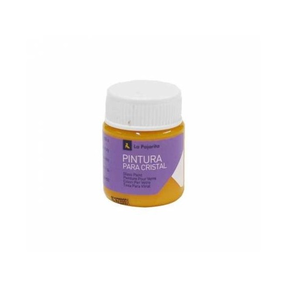 PINTURA PARA CRISTAL AL AGUA CA-02 AMARILLO. 25ML LA PAJARITA 188971