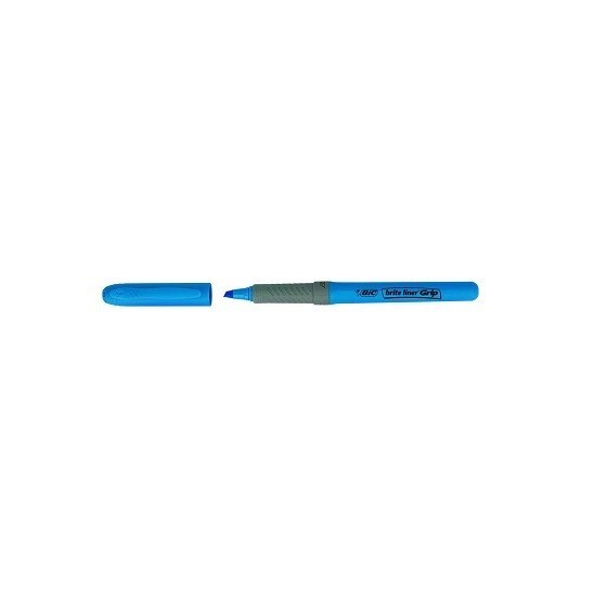 MARCADOR FLUORESCENTE HIGHLIGHTER GRIP TRAZO 1,5-3,3MM. AZUL BIC 811931 (x12 unidades)