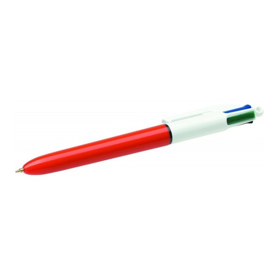 BOLIGRAFO 4 COLORES FINE PUNTA 0.8 MM. COLORES AZUL / NEGRO / ROJO Y VERDE BIC 982867 (x12 unidades)