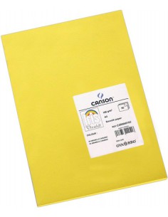 PACK 50 HOJAS CARTULINA IRIS A3 185G AMARILLO CANARIO CANSON C200040183