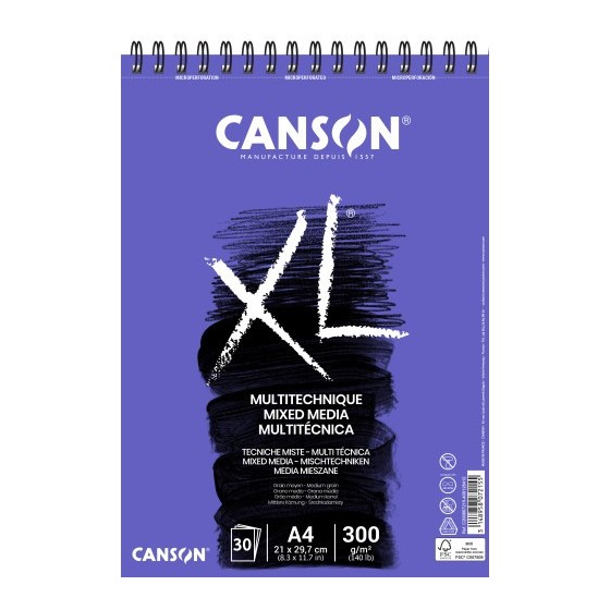 Canson XL Mix Media Bloc de hojas de papel para bellas artes 30 hojas (x5 unidades)