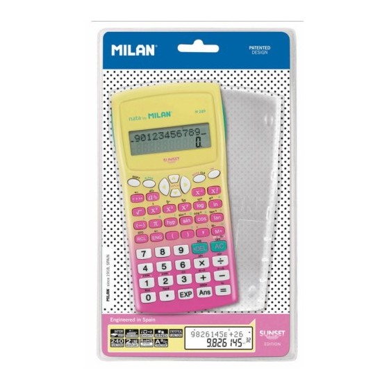 BLÍSTER CALCULADORA CIENTÍFICA M240 SUNSET ROSA NUEVO MILAN 159110SNPBL