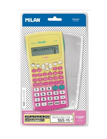BLÍSTER CALCULADORA CIENTÍFICA M240 SUNSET ROSA NUEVO MILAN 159110SNPBL