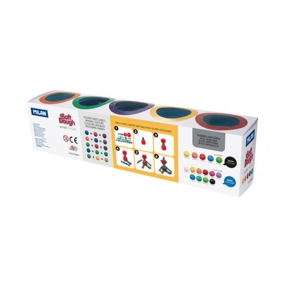 Milan 913505G compuesto para cerámica y modelaje Pasta para modelar 710 g Multicolor 5 pieza(s)
