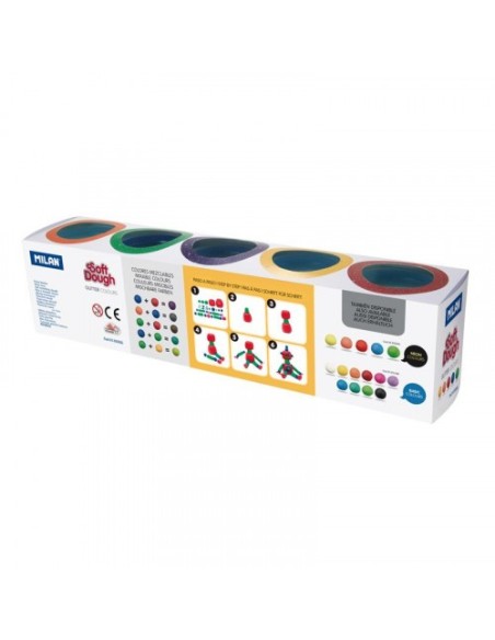 Milan 913505G compuesto para cerámica y modelaje Pasta para modelar 710 g Multicolor 5 pieza(s)