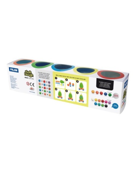 Milan 913505N compuesto para cerámica y modelaje Pasta para modelar 890 g Multicolor 5 pieza(s)