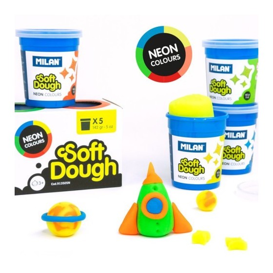 Milan 913505N compuesto para cerámica y modelaje Pasta para modelar 890 g Multicolor 5 pieza(s)