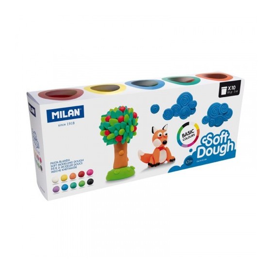 Milan 913510B compuesto para cerámica y modelaje Pasta para modelar 850 g Multicolor 10 pieza(s)