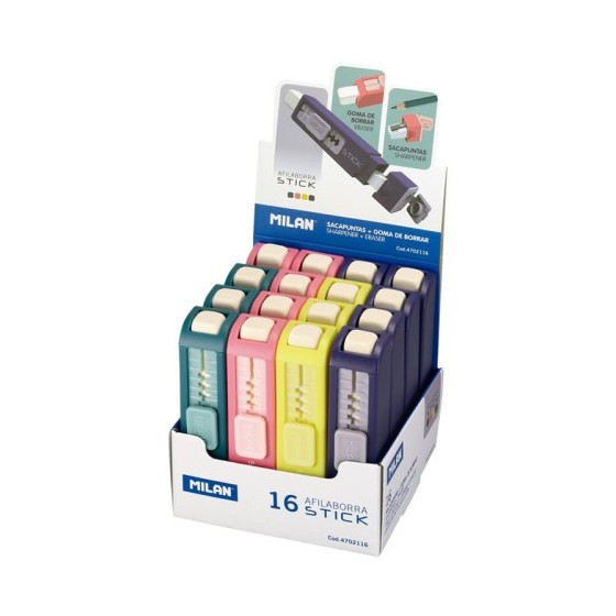 Milan 4702116 Sacapuntas manual Multicolor (x16 unidades)