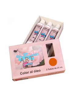 CAJA 3 TUBOS 21ML. ÓLEO Nº.19 ROJO CADMIUM MEDIO WONDER ART BY PRYSE 6250019