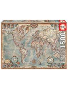 Educa Political Map of The World Puzzle rompecabezas 1500 pieza(s)