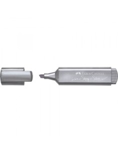MARCADOR TEXTLINER "METÁLICO". COLOR: PLATA. FABER CASTELL 154661 (x10 unidades)