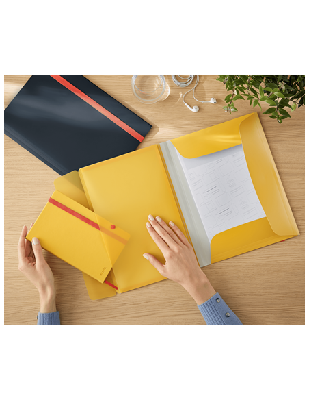 CARPETA 3 SOL. COSY MOBILE C/BOLS AMARILLO LEITZ 46190019
