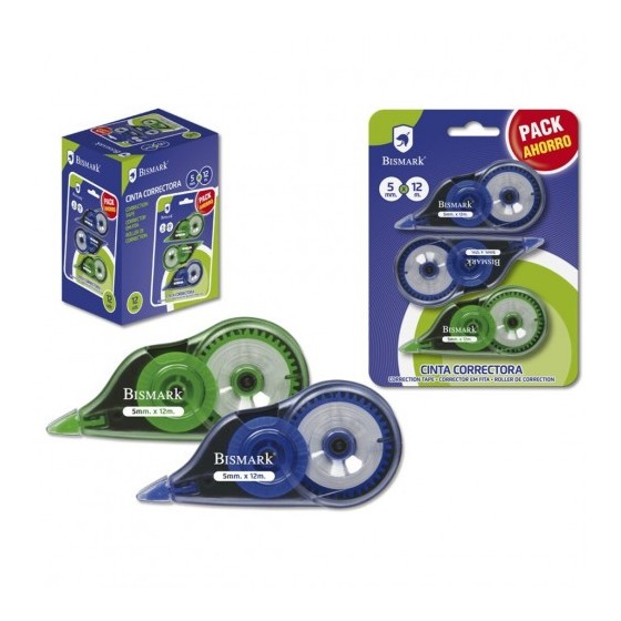 Bismark 328210 corrección de películo/cinta 12 m Multicolor 3 pieza(s)