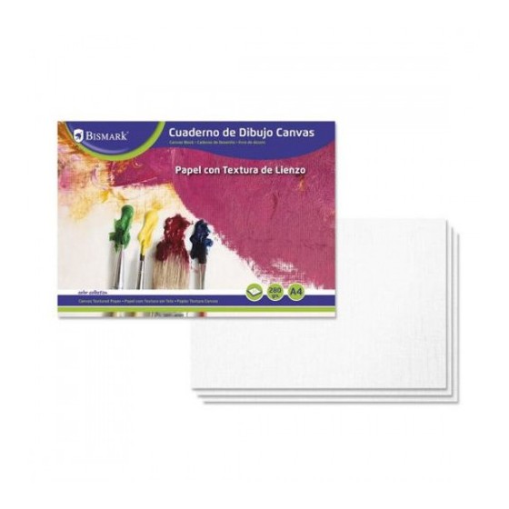 CUADERNO DE DIBUJO CANVAS 280 GRMS / 10 HOJAS A4 BISMARK 328432