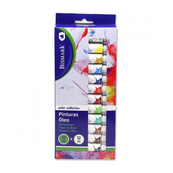 SET PINTURAS OLEO TUBOS 12 COLORES X 12 ML BISMARK 327026
