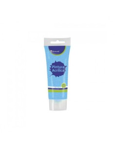 BOTE PINTURA ACRILICA 75 ML AZUL CON GLITTER BISMARK 328674