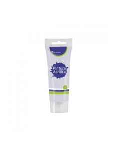 BOTE PINTURA ACRILICA 75 ML PLATA CON GLITTER BISMARK 328673