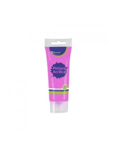 BOTE PINTURA ACRILICA 75 ML ROSA CON GLITTER BISMARK 328671