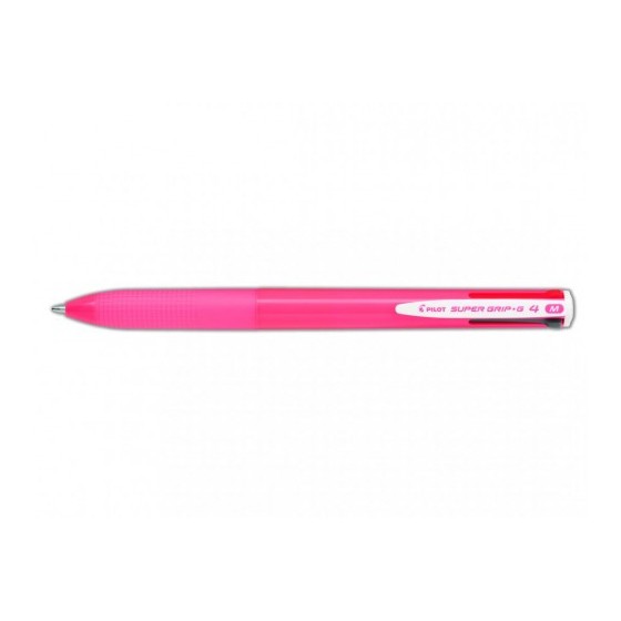 BOLIGRAFO SUPERGRIP G - 4 COLORES - CUERPO COLOR- ROSA PILOT BPKGG-35M-P