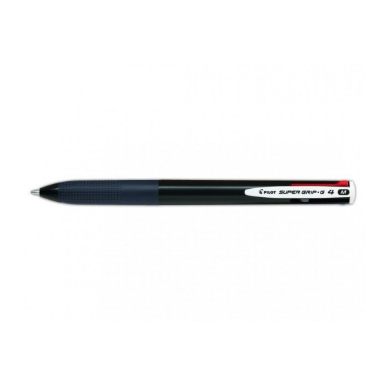 BOLIGRAFO SUPERGRIP G - 4 COLORES - CUERPO COLOR NEGRO PILOT BPKGG-35M-B