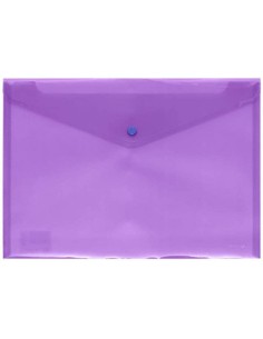 SOBRE POLIPROPILENO FOLIO SOLAPA C/BROCHE PLASTICO VIOLETA CARCHIVO 342K56