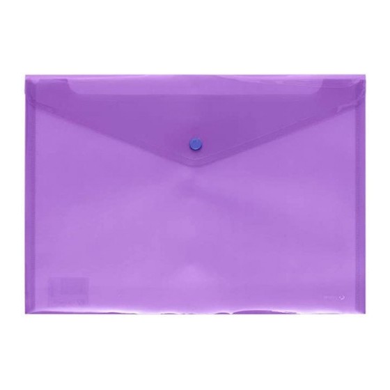 SOBRE POLIPROPILENO FOLIO SOLAPA C/BROCHE PLASTICO VIOLETA CARCHIVO 342K56